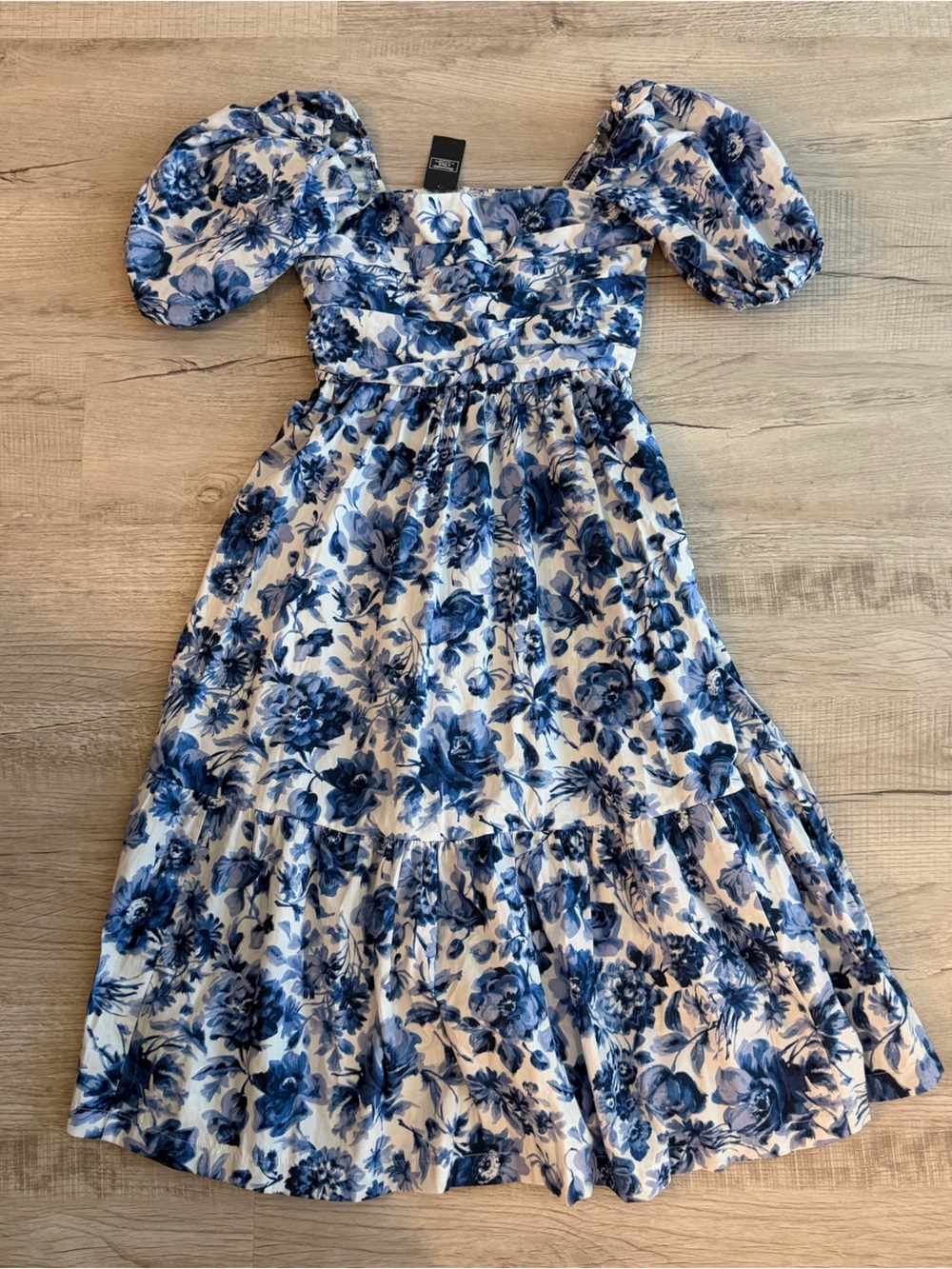 Abercrombie & Fitch Blue and White Floral Maxi Dress